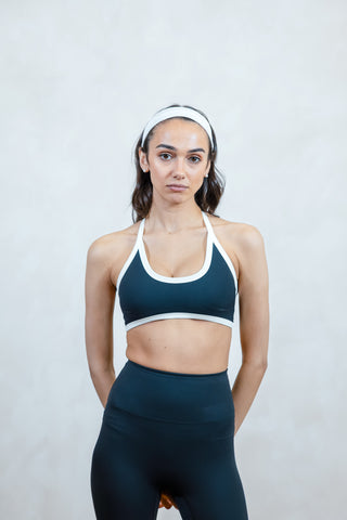 The 90s Halter Neck Bra- Black