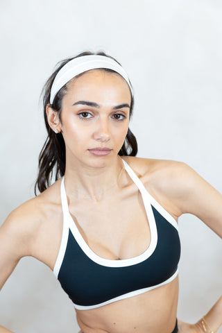 The 90s Halter Neck Bra- Black