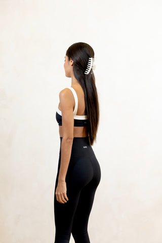 The City Split Bra - Black/Ivory