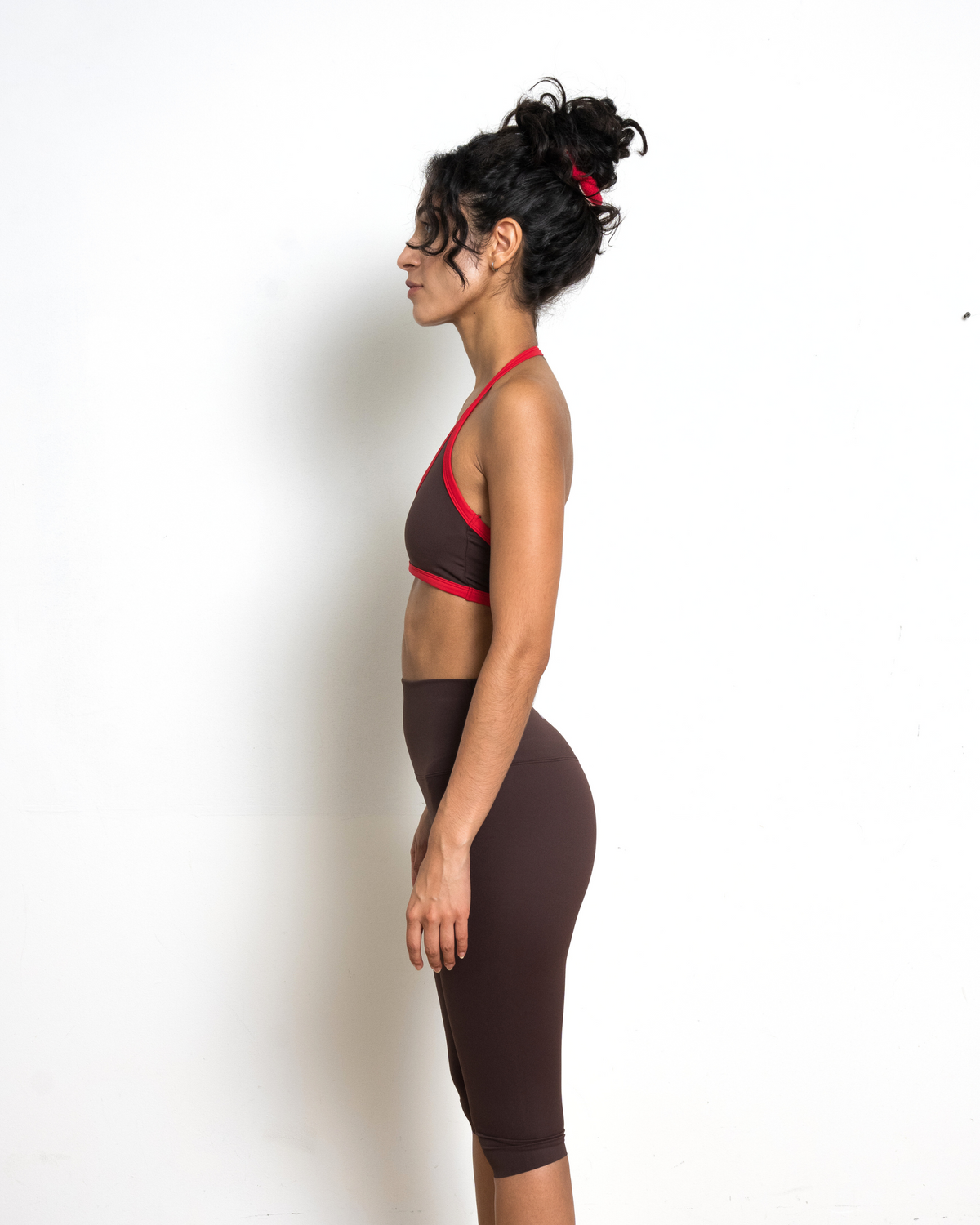 The 90s Halter Neck Bra - Espresso/Cherry