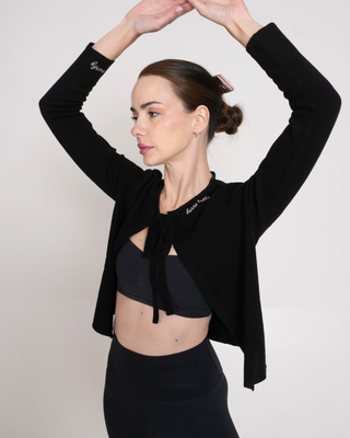 Barre Baddie Cardigan - Black