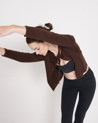 Pilates Princess Cardigan - Brown