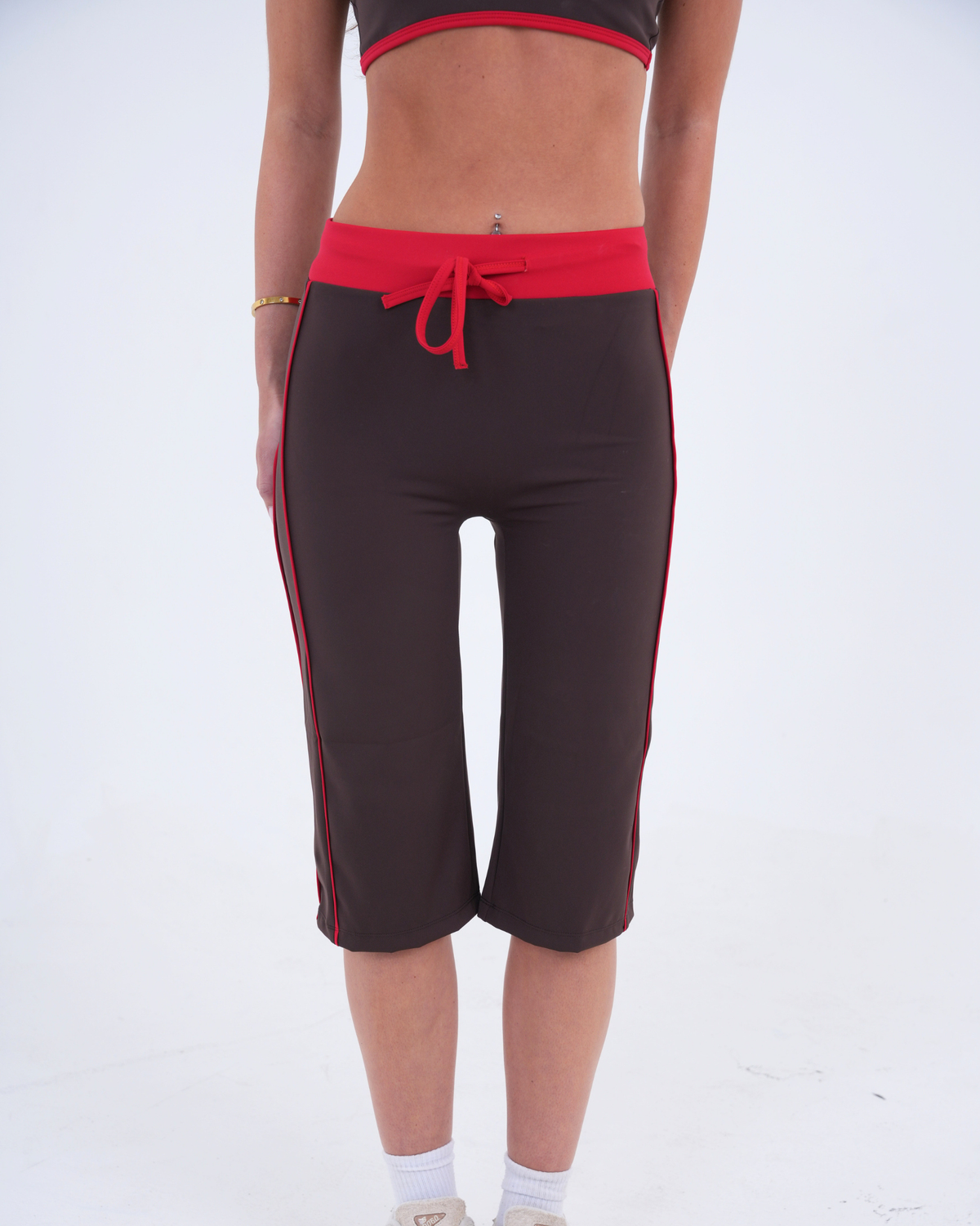 The Track Star Pants - Brown/Red