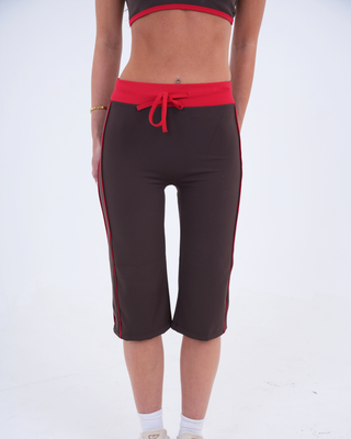 The Track Star Pants - Brown/Red