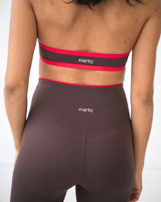 My Contrast Legging - Espresso/Cherry