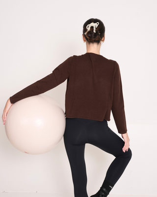 Pilates Princess Cardigan - Brown