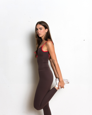 The ‘90s Bow Top - Espresso/Cherry