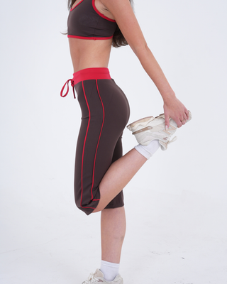 The Track Star Pants - Brown/Red