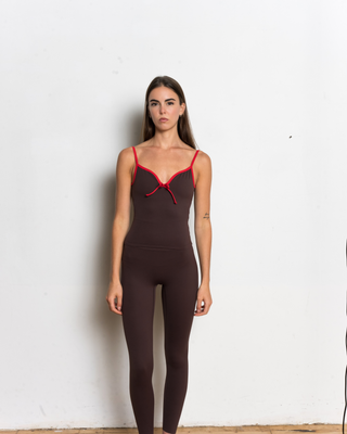 The ‘90s Bow Top - Espresso/Cherry