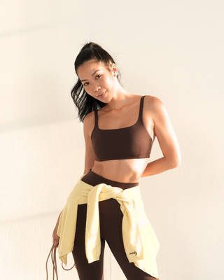 The Basic Square Neck Bra - Espresso