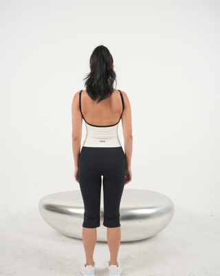 The 90s Bow Top - Ivory/Black