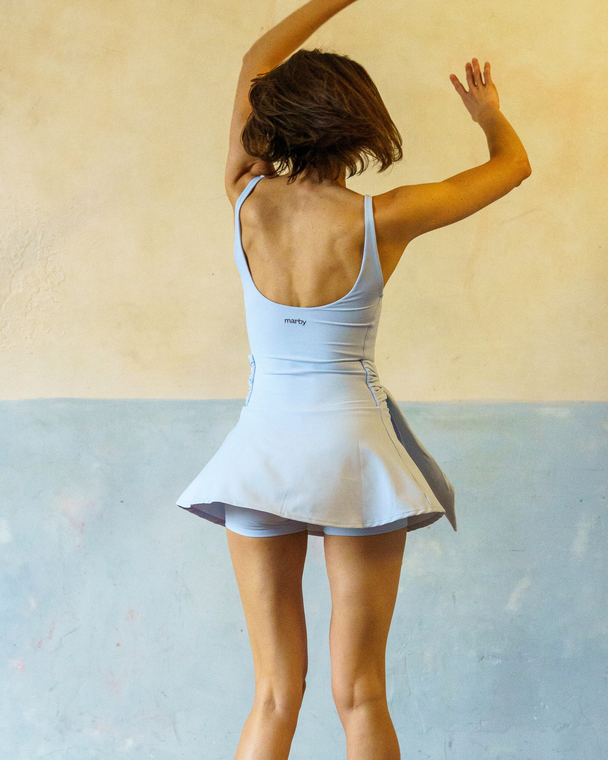 The Tie Around Dress - Slate Blue