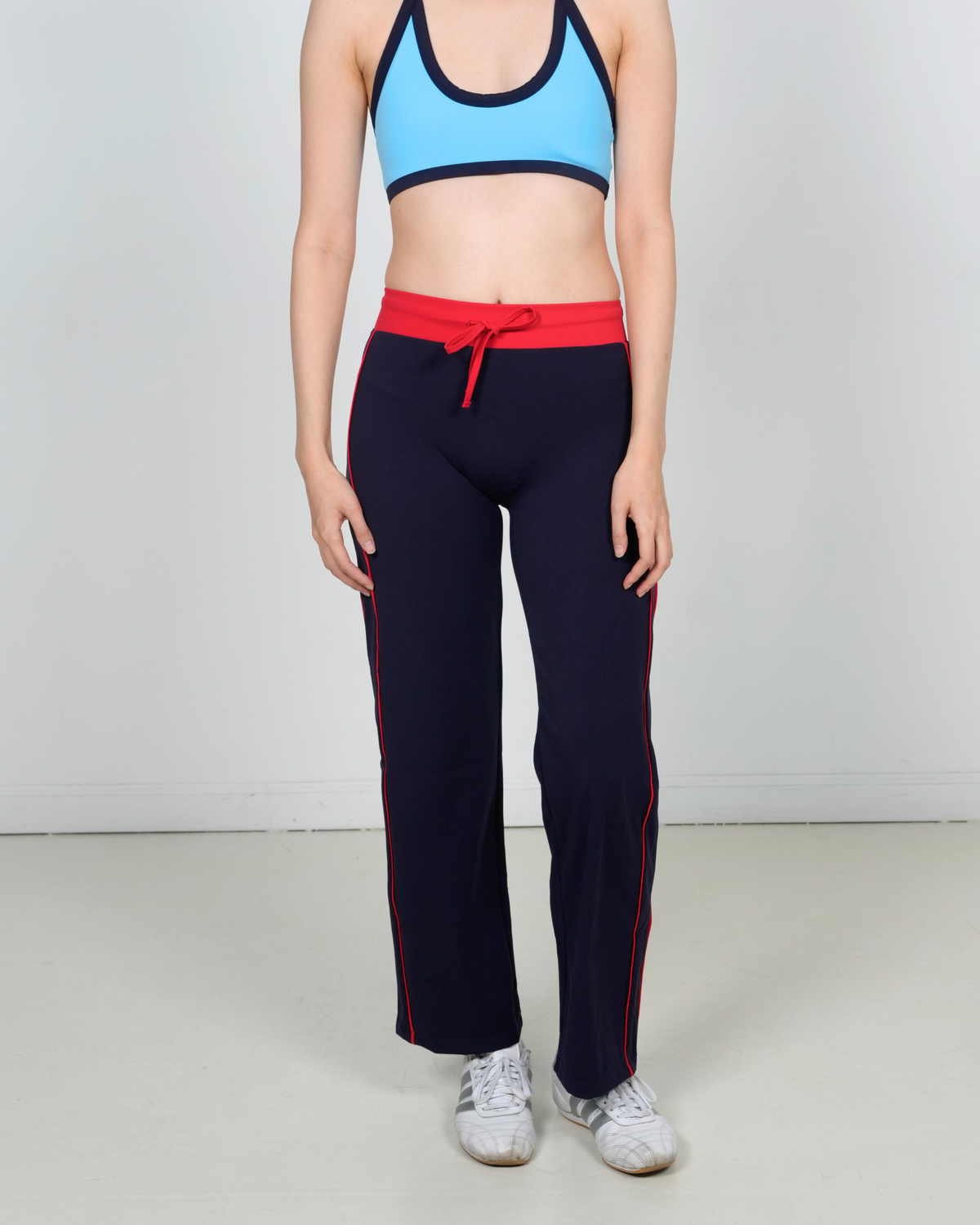 The Track Star Pants - Navy/Red