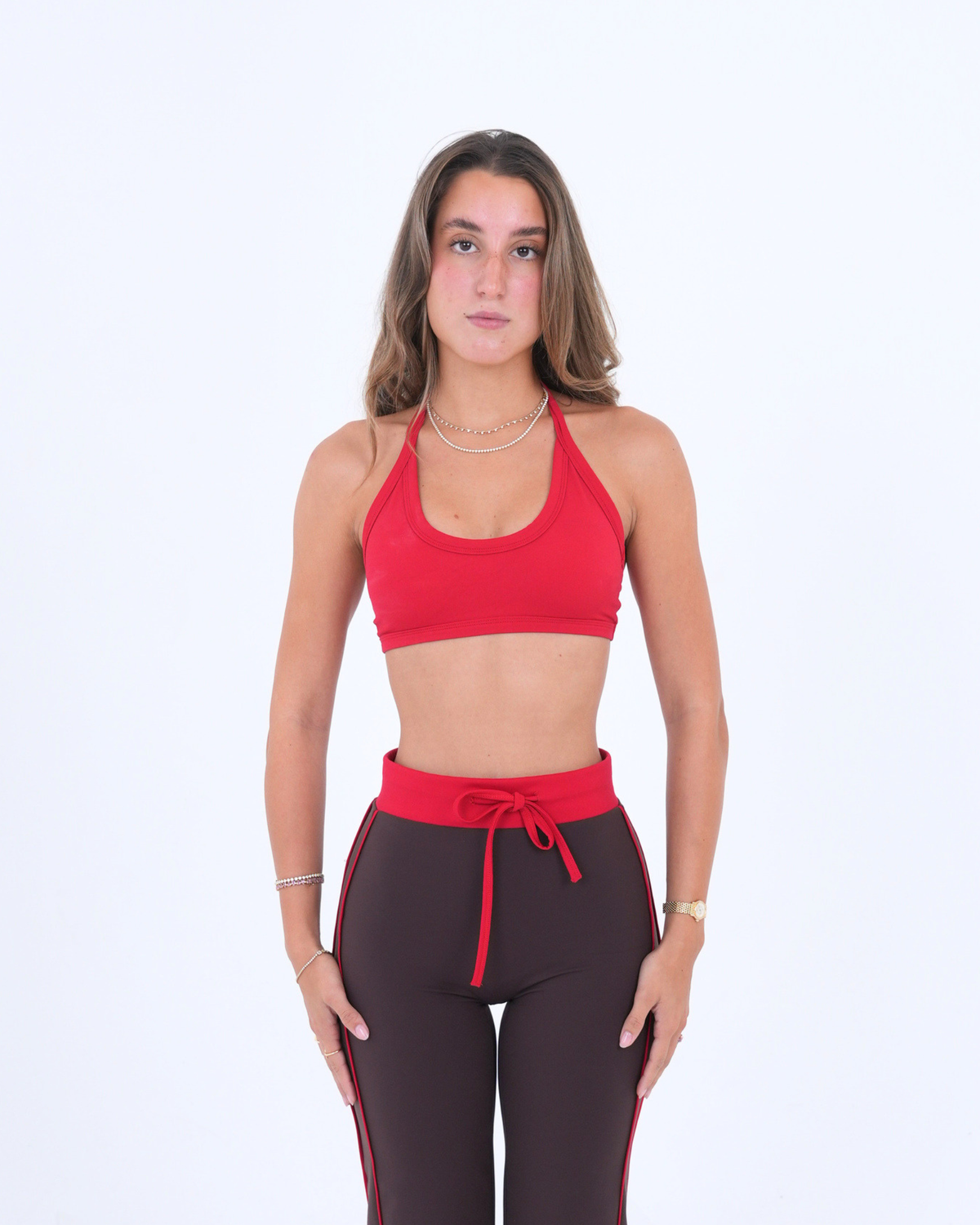 The 90s Halter Neck Bra - Red