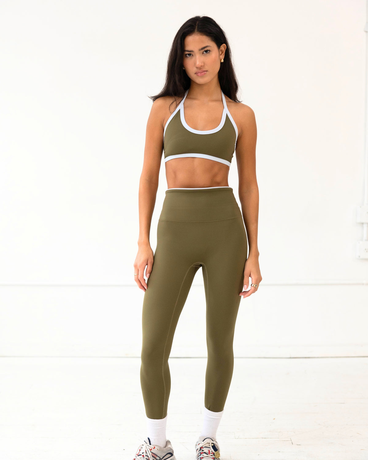 My Contrast Legging - Olive/Slate