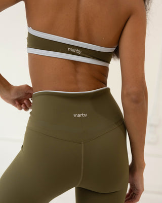 My Contrast Legging - Olive/Slate