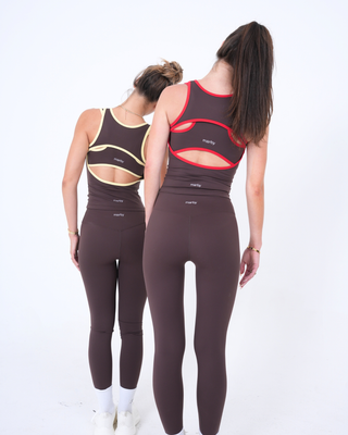 The Open Act Top - Espresso/Cherry