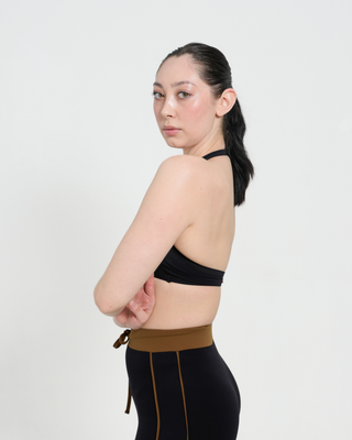 The 90s Halter Neck Bra- Black