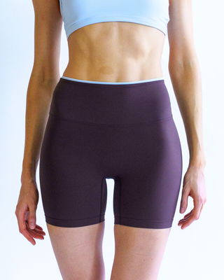 My Contrast Shorts - Brown/Slate Blue