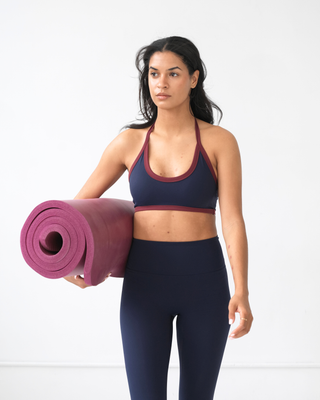 The 90s Halter Neck Bra- Tawny/Midnight