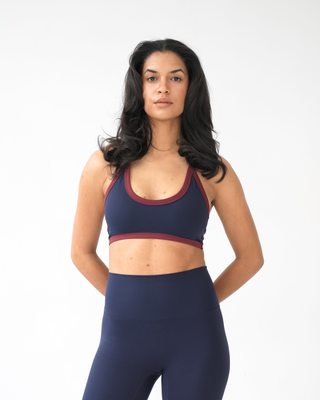 The 90s Halter Neck Bra- Tawny/Midnight