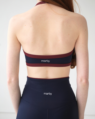 The 90s Halter Neck Bra- Tawny/Midnight