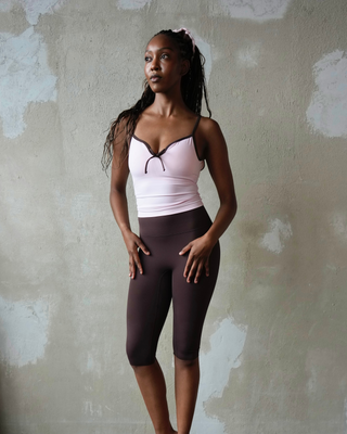 The ‘90s Bow Top - Pink/Espresso