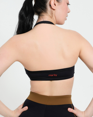 The 90s Halter Neck Bra- Black