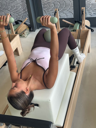 The ‘90s Bow Top - Pink/Espresso
