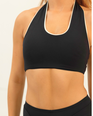 The Flatter Halter - Black/Ivory