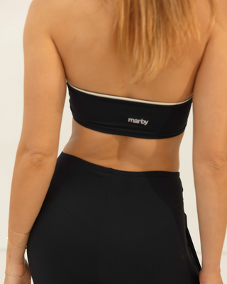 The Flatter Halter - Black/Ivory