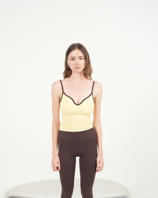 The ‘90s Tank Top -Butter/Espresso