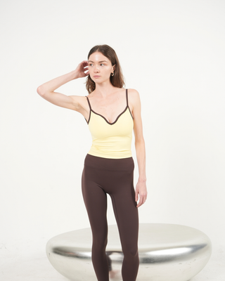 The ‘90s Tank Top -Butter/Espresso