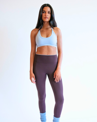 My Contrast Legging - Espresso/Slate Blue