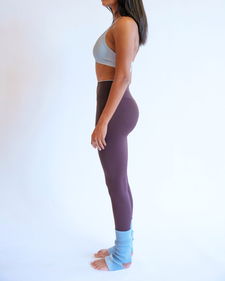 My Contrast Legging - Espresso/Slate Blue