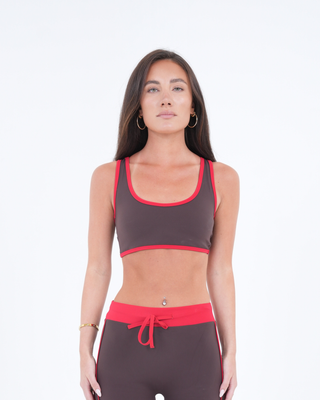 The Perfect Racerback - Espresso/Cherry